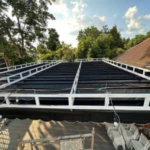 Bạt mái xếp lượn sóng sân thượng