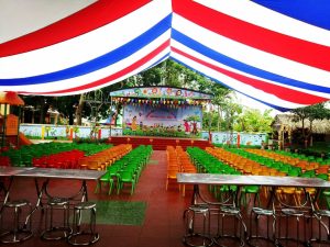 Dù che nắng sự kiện sân trường học ở quận Long Biên