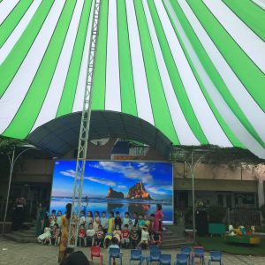 Dù tròn sự kiện đường kính 28m