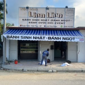 Bạt che nắng mưa quay tay che nắng mưa ngoài trời