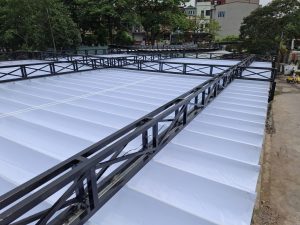 Mái xếp di động che nắng mưa ở Thủ Đức