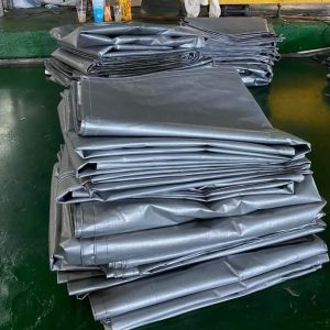 Bạt nhựa trắng xám nhũ bạc