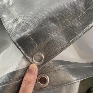 Bạt nhựa trắng xám nhũ bạc