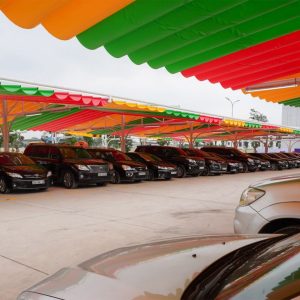 Mái che bạt xếp nhà xe, bãi đậu xe