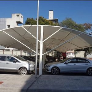 Mái che bạt căng PVDF che nhà xe
