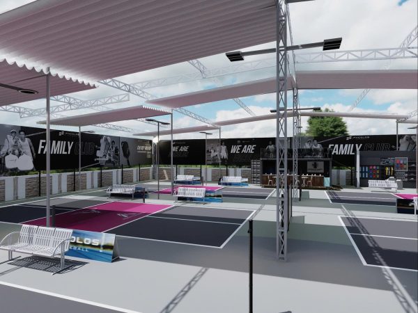 Bạt mái che sân Pickleball