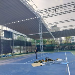 Bạt kéo che nắng mưa sân Pickleball