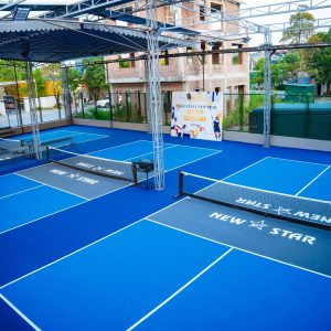 Bạt kéo bạt mái xếp che sân Pickleball