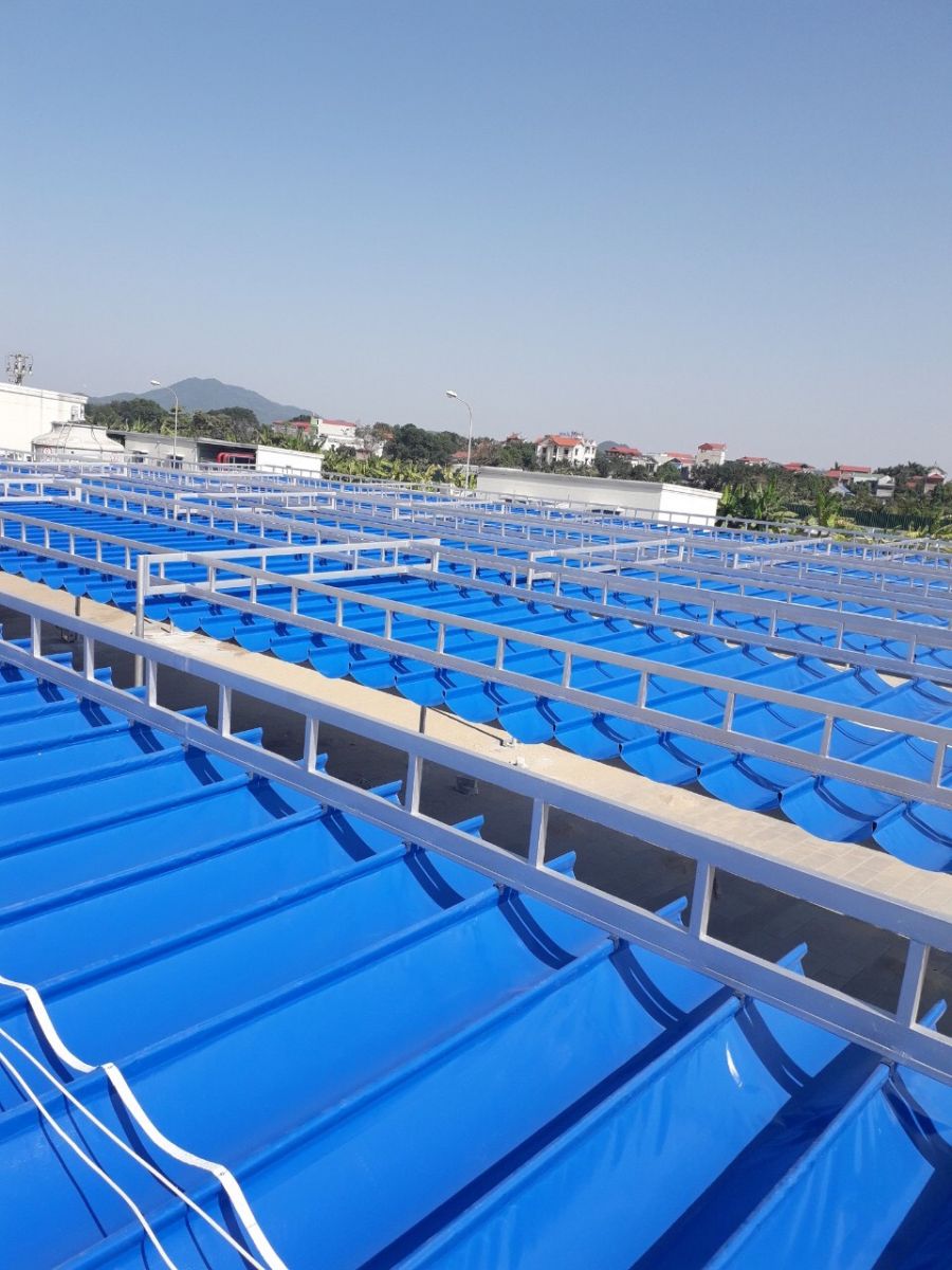 Bạt kéo lượn sóng che nhà xe, bãi đậu xe Bạt kéo lượn sóng che nhà xe, bãi đậu xe