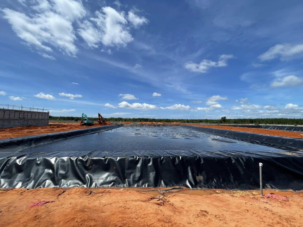 Bạt lót ao hồ chứa nước nuôi tôm cá HDPE ở Bình Thuận