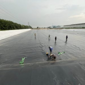 Thi công trải bạt nhựa HDPE lót ao hồ nuôi cá