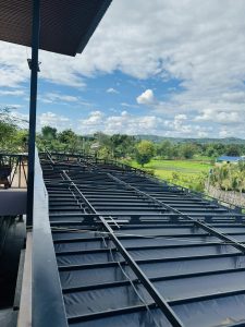 Mái xếp bạt kéo che nắng sân vườn