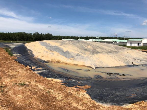 Màng nhựa chống thấm HDPE lót hầm Biogas