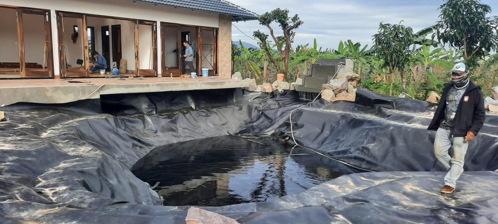 Bạt lót hồ cá Koi HDPE Bạt lót hồ cá Koi HDPE