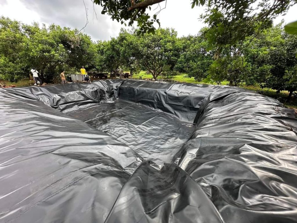 Lót hồ cảnh quan bạt nhựa HDPE dày 0,3mm Lót hồ cảnh quan bạt nhựa HDPE dày 0,3mm