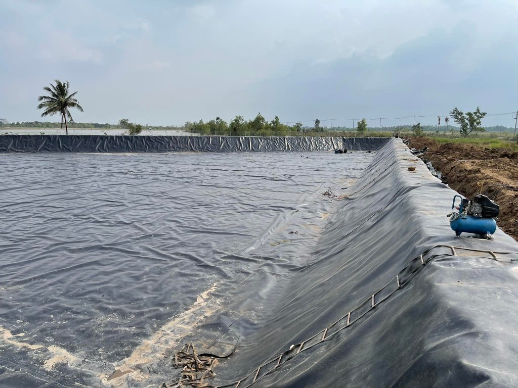 Bạt lót ao hồ nuôi tôm HDPE Bạt lót ao hồ nuôi tôm HDPE