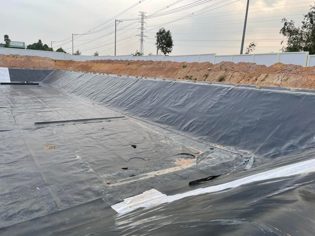 Bạt lót ao hồ nuôi tôm HDPE Bạt nhựa HDPE lót ao hồ nuôi tôm