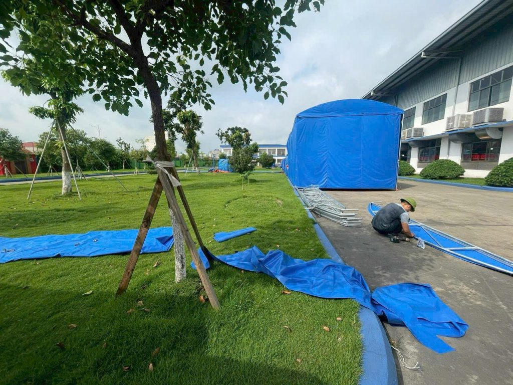 Thi công lắp đặt mái che vòm khung xếp trượt Punta Thi công lắp đặt mái che vòm khung xếp trượt Punta
