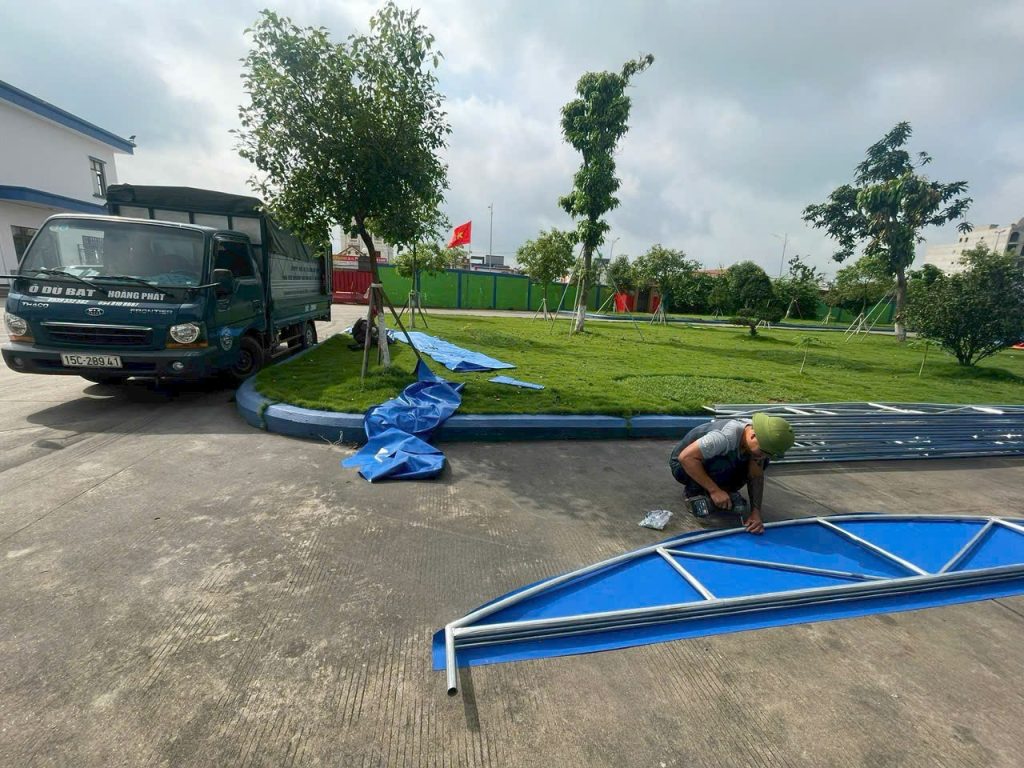 Thi công lắp đặt mái che vòm khung xếp trượt Punta Thi công lắp đặt mái che vòm khung xếp trượt Punta