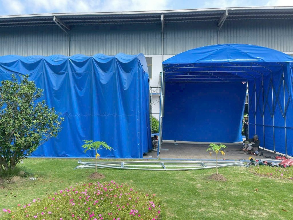 Nhà lều bạt khung xếp dẫn lối di động Nhà lều bạt khung xếp dẫn lối di động