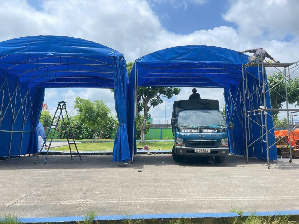 Nhà bạt dẫn lối, Nhà lều bạt khung xếp dẫn lối di động,