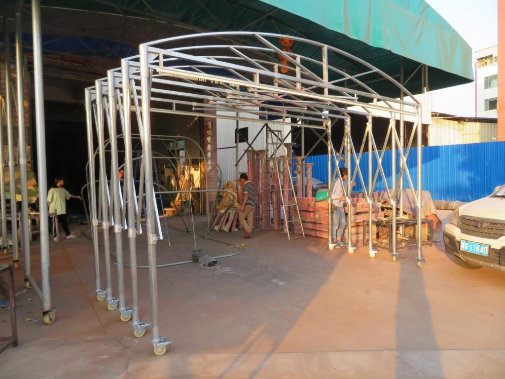 Thi công lắp đặt mái che vòm khung xếp trượt Punta Thi công lắp đặt mái che vòm khung xếp trượt Punta