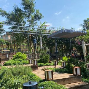 Bạt che nắng sân vườn