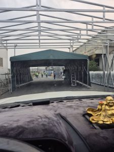 Nhà lều bạt khung xếp dẫn lối di động Nhà lều bạt khung xếp dẫn lối di động