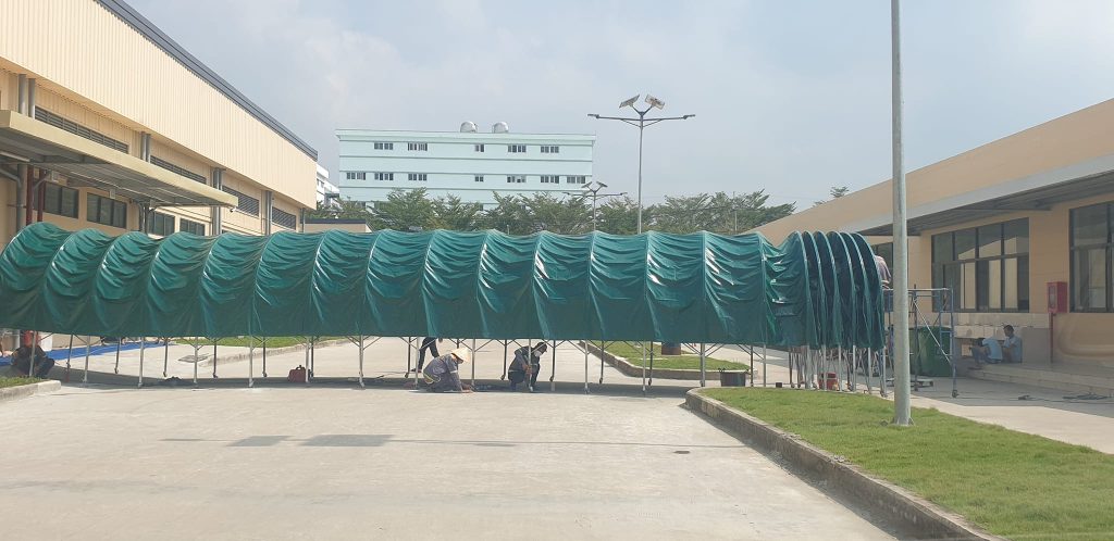 Mái trượt Punta, Nhà bạt vòm xếp trược di động Mái trượt Punta, Nhà bạt vòm xếp trược di động