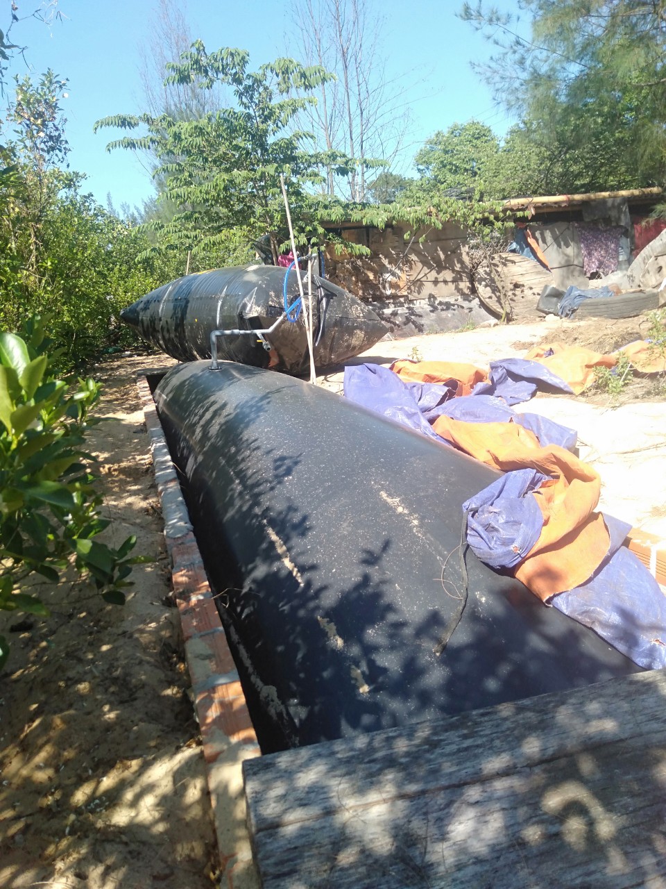Túi biogas trại heo Túi biogas trại heo
