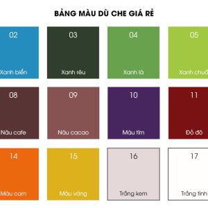 Mã màu vải dù Polyester 600D chống thấm nước
