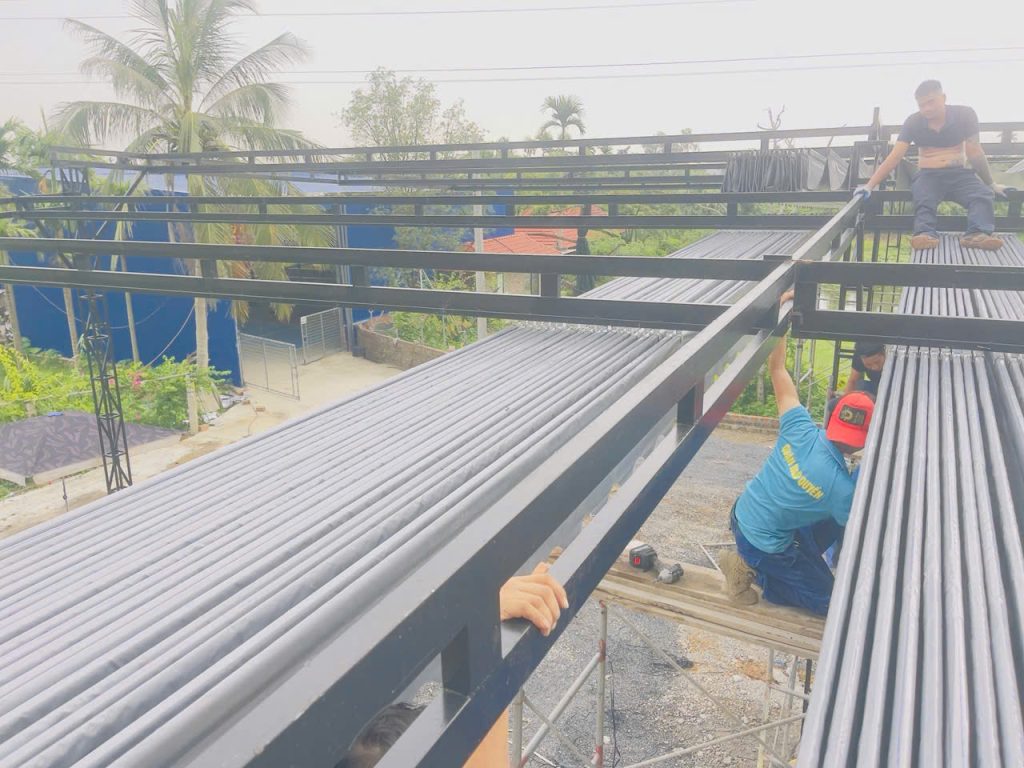 [Hướng dẫn] Cách lắp đặt mái xếp di động, mái che bạt kéo đầy đủ chi tiết