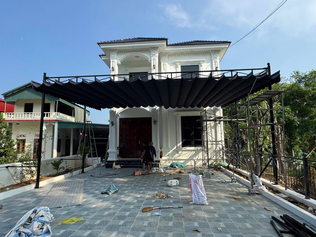 Mái xếp bạt kéo lượn sóng di động ở quận Tân Phú Mái xếp bạt kéo lượn sóng di động ở quận Tân Phú