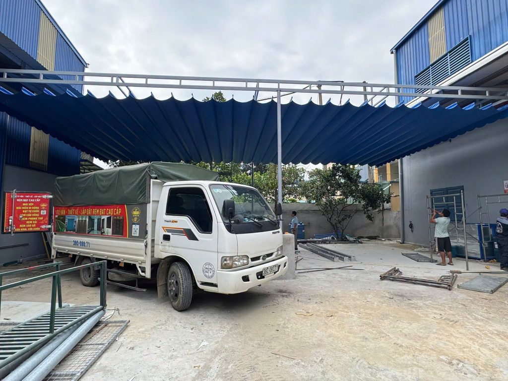Mái xếp bạt kéo lượn sóng di động ở quận Tân Phú Mái xếp bạt kéo lượn sóng di động ở quận Tân Phú