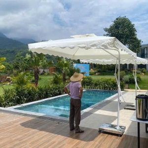 Thay bạt áo dù lệch tâm vuông 2,5m ở Thanh Hoá