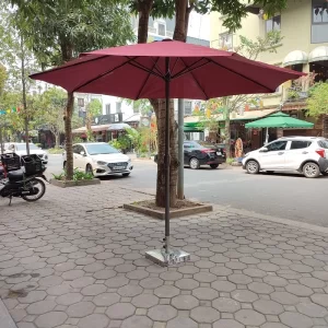 Dù đứng tâm tròn 3m màu đỏ che nắng mưa ngoài trời