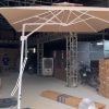Dù lệch tâm vuông 3m đòn trợ lực màu be