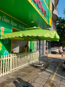 Thay bạt áo dù lệch tâm vuông 3m ở Huế