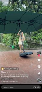 Dù đứng tâm 3 mái (3 đỉnh) che nắng sân vườn