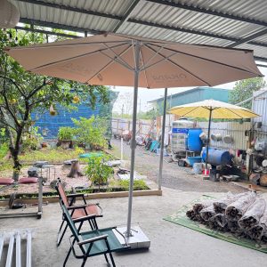 Dù đứng tâm tròn 3m màu be