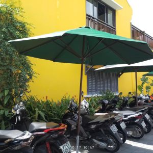 Dù đứng tâm tròn 3m màu xanh che nắng quán cafe