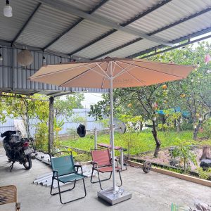 Dù đứng tâm tròn 3m màu be giá xưởng