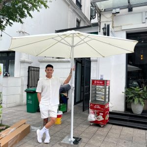 Dù đứng tâm tròn 3m màu trắng che nắng mưa ngoài trời