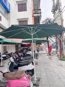 Dù đứng tâm tròn 3m màu xanh