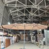 Dù đứng tâm 3 mái (3 đỉnh) che nắng mưa ngoài trời