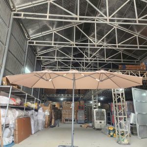 Dù đứng tâm 3 mái (3 đỉnh) che nắng mưa ngoài trời