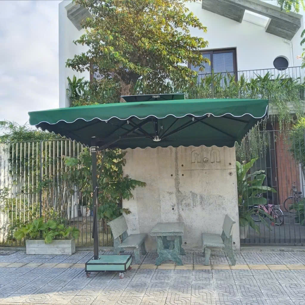 Ô dù lệch tâm vuông 3.5m che nắng mưa ngoài trời Ô dù lệch tâm vuông 3.5m che nắng mưa ngoài trời