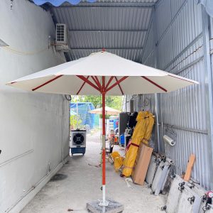 Dù chính tâm tròn 3m thân gỗ che nắng mưa ngoài trời
