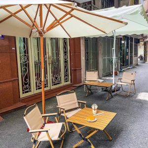 Dù chính tâm tròn 3m thân gỗ