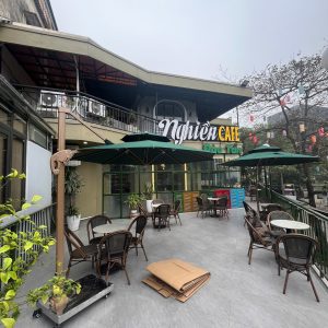 Dù lệch tâm tròn 3m xoay 360 độ chỉnh nghiêng 2 tầng che nắng mưa ngoài trời